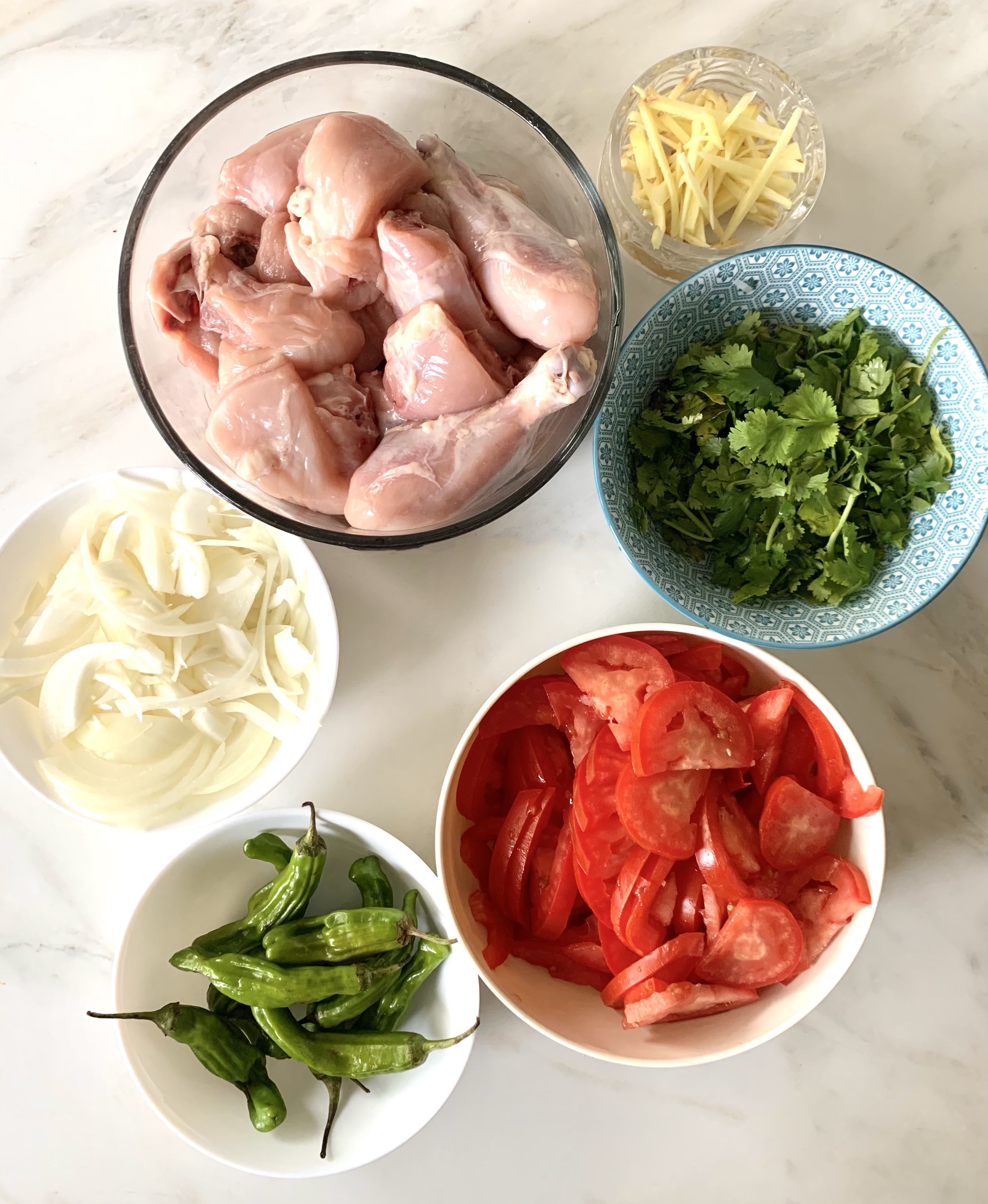 Ingredients for Chicken Karahi 