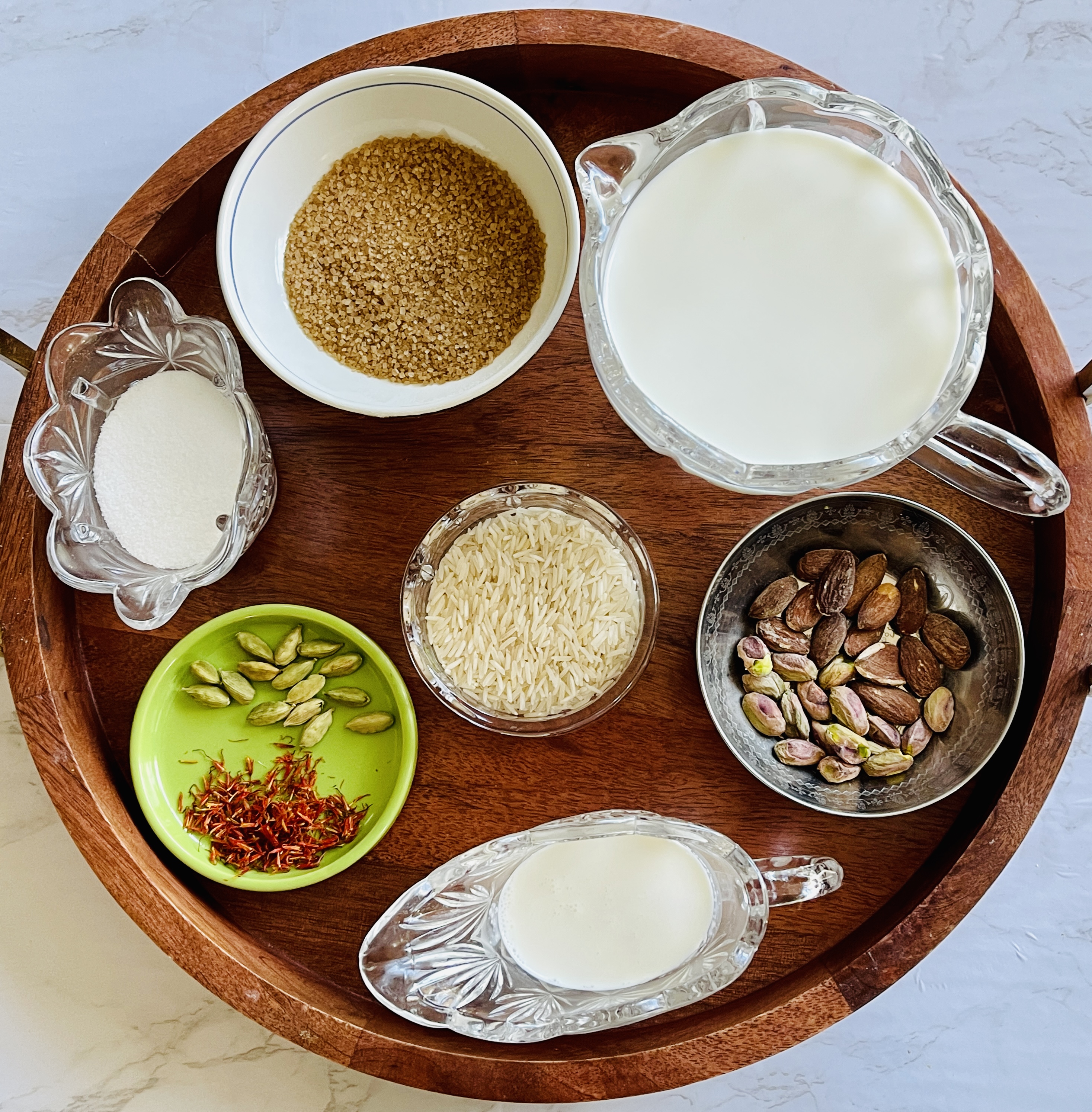 Ingredients for Kheer Recipe (rice pudding)