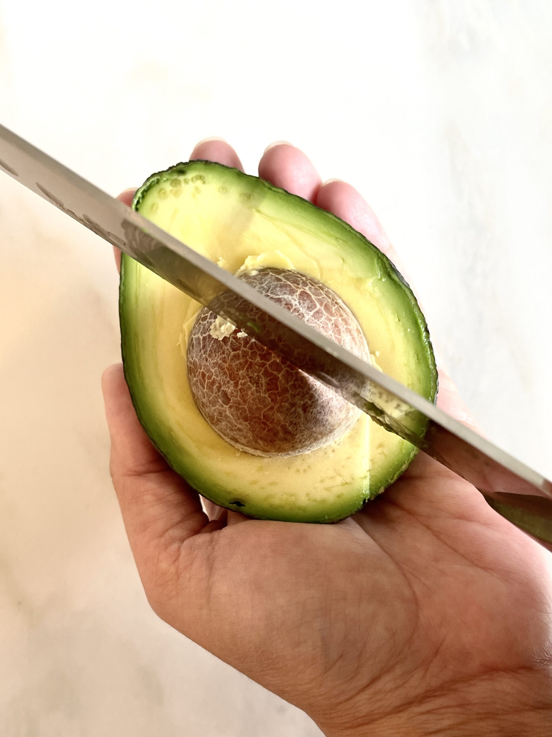 Taking out Avocado pit