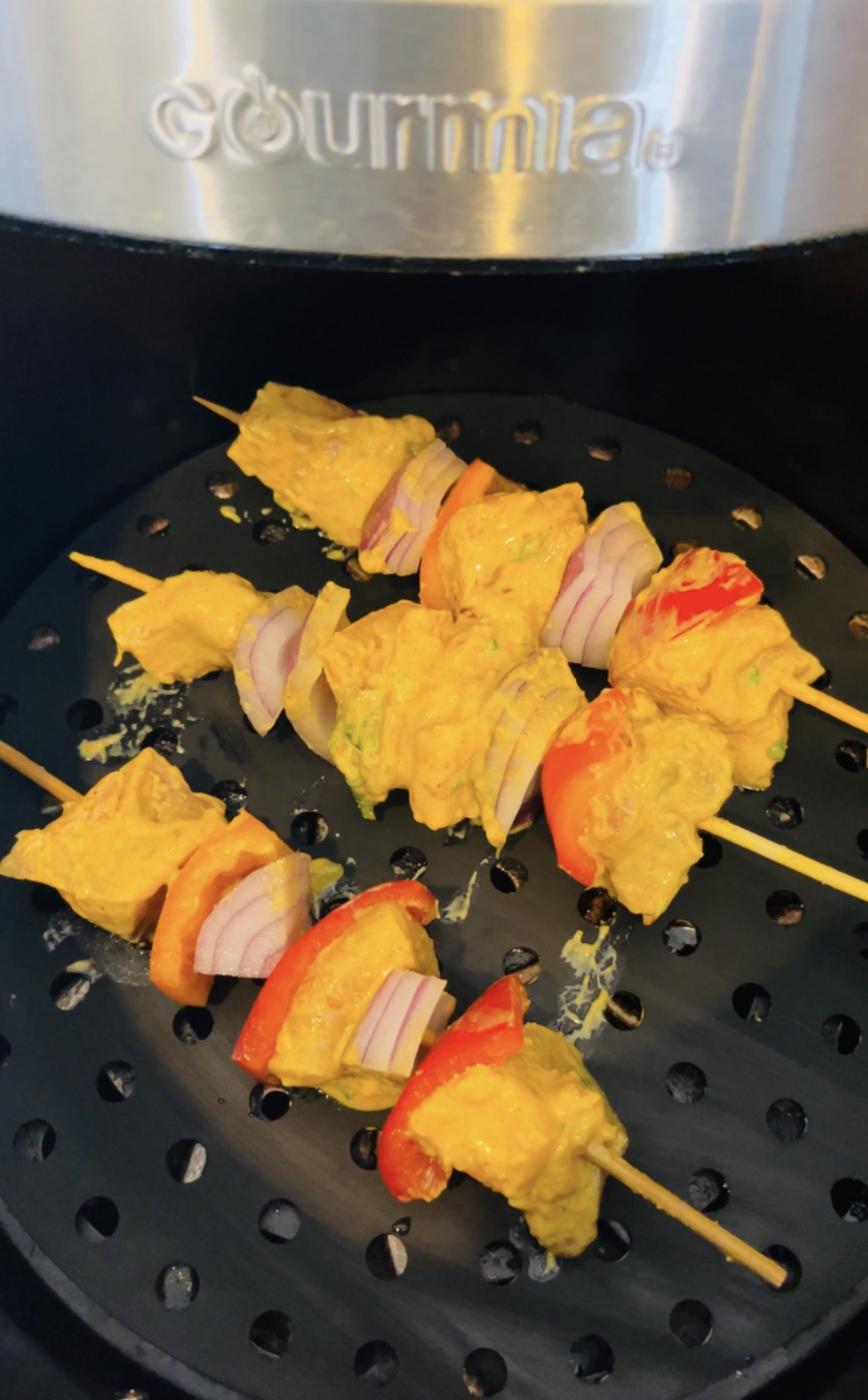 Air frayed Salmon Tikka 