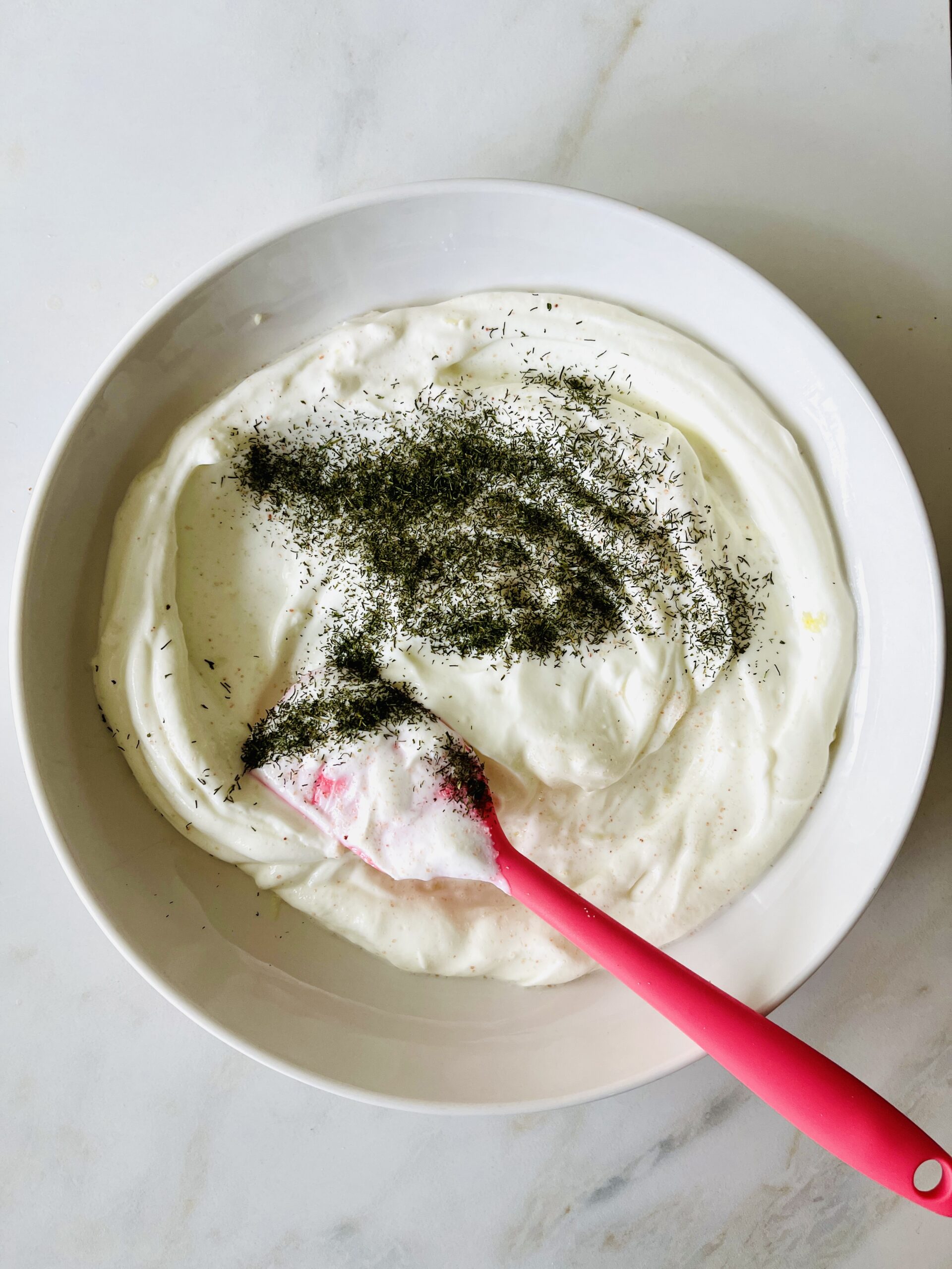 yogurt with herbs
