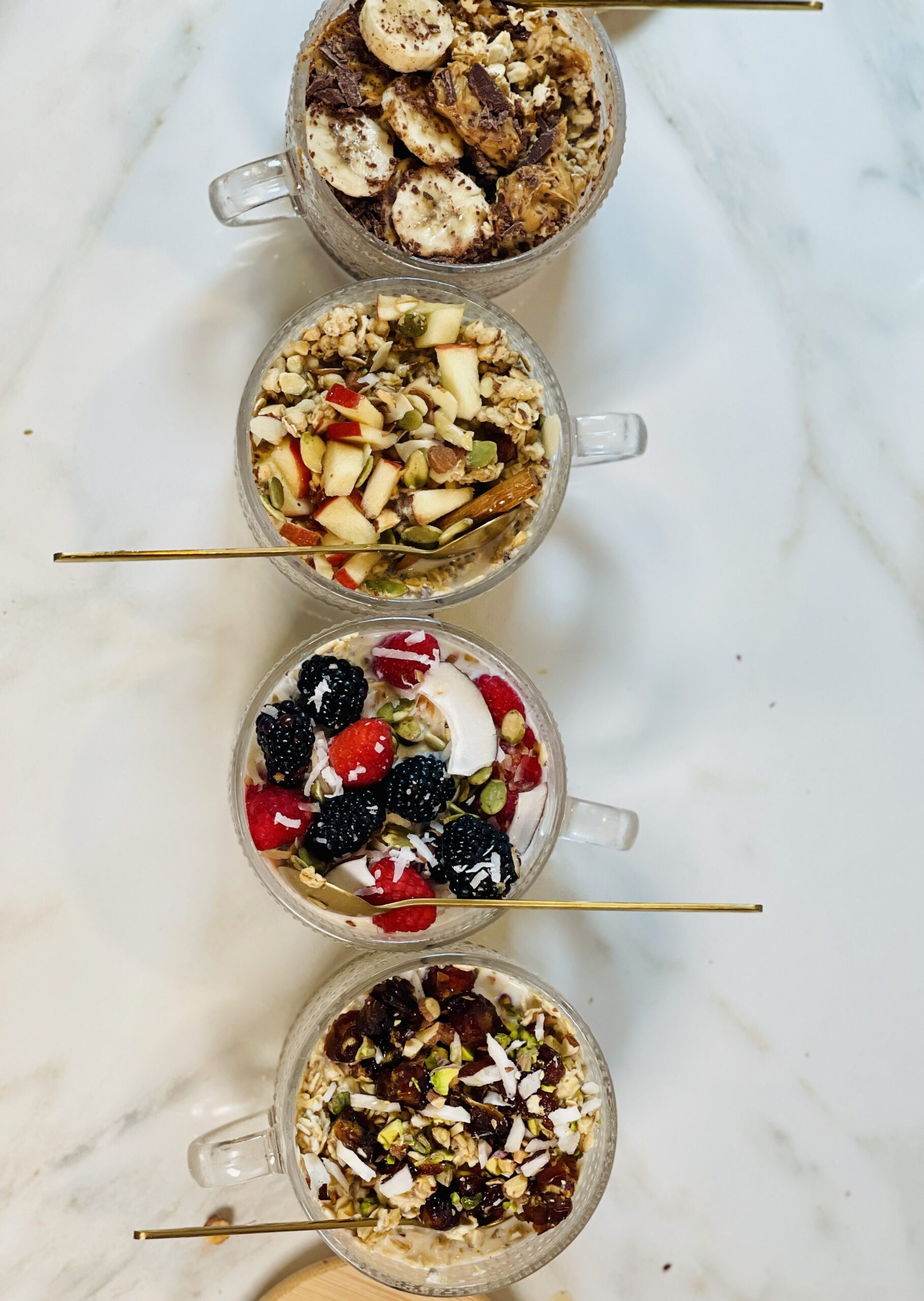 4 healthy & quick overnight oats ideas