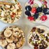 4 variations of Overnight oats