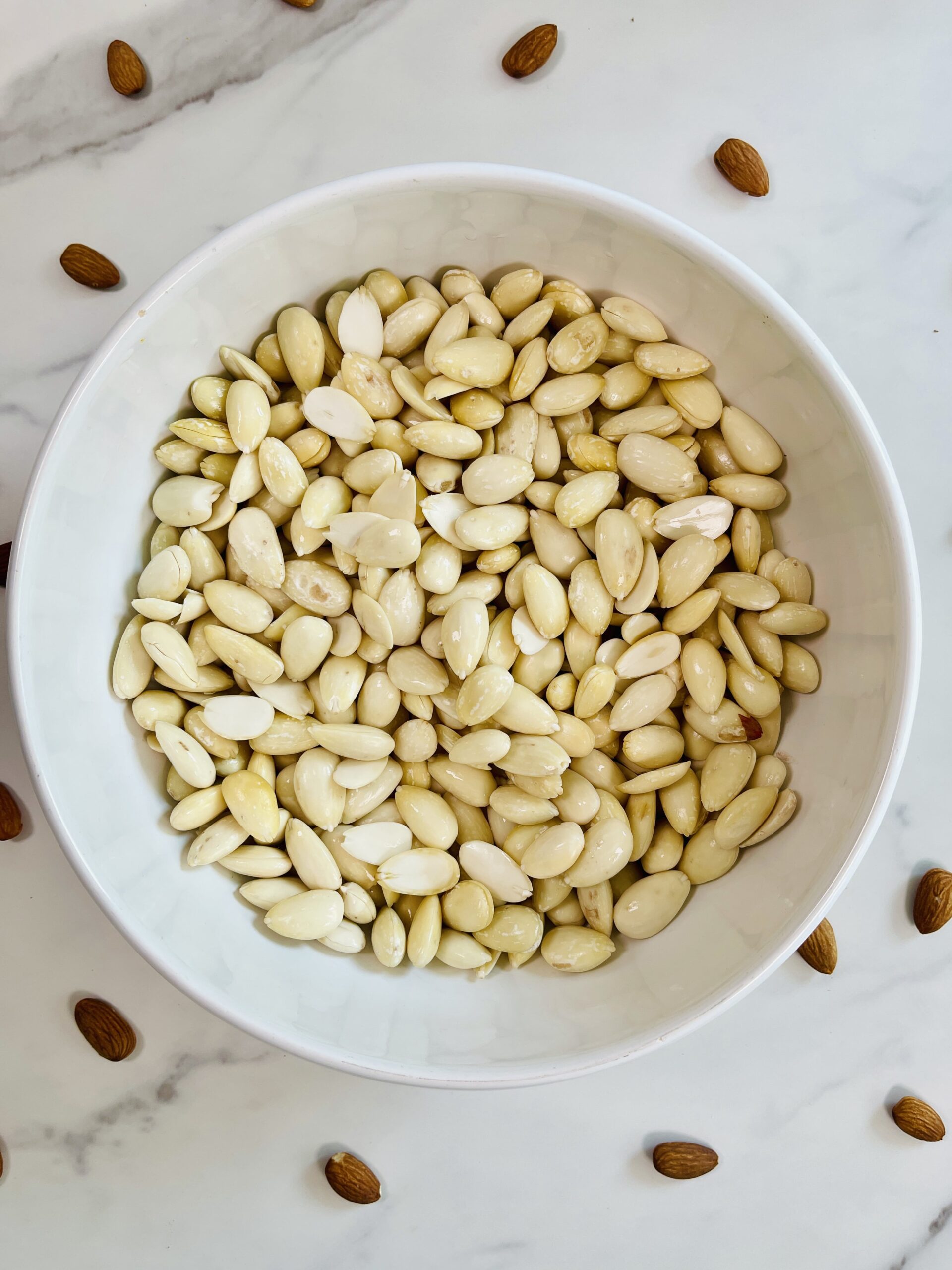 Peeled Almonds for Almond Drink, Badam ka sharbat