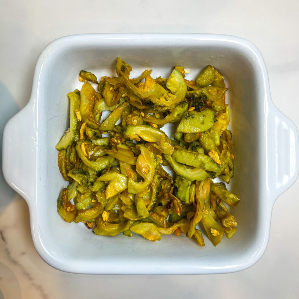 Fried Karela or bitter melon