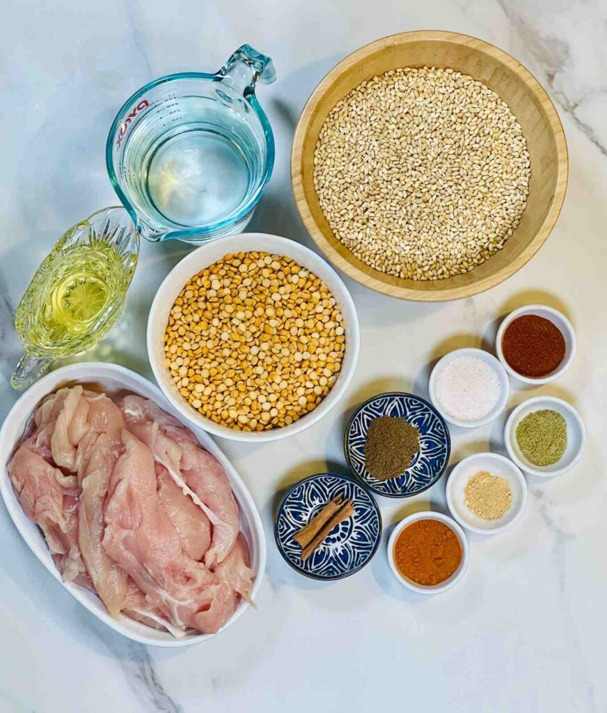 Ingredients For the Chicken Haleem