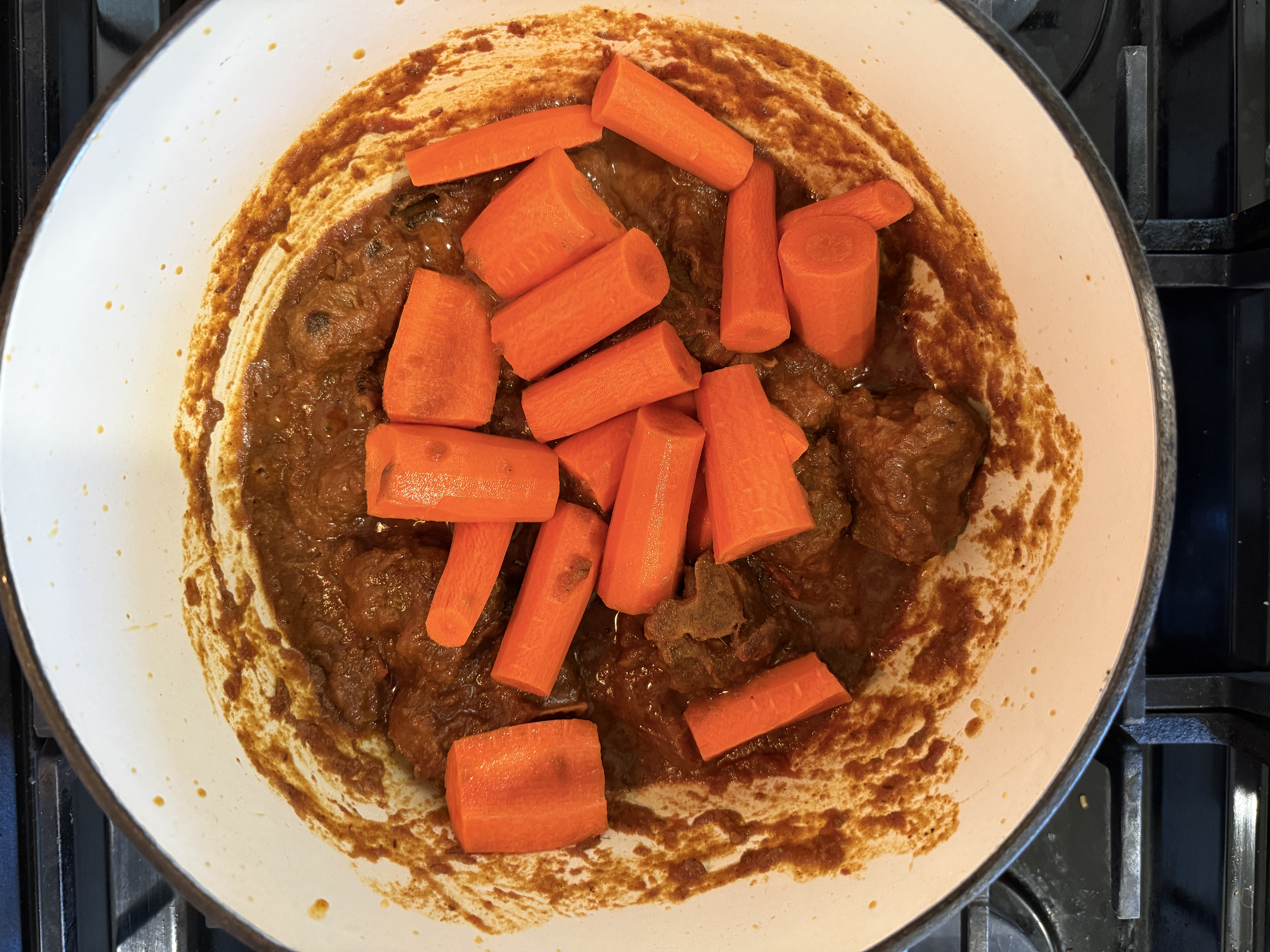 Easy Pakistani Gajar Gosht made with tender meat and carrots